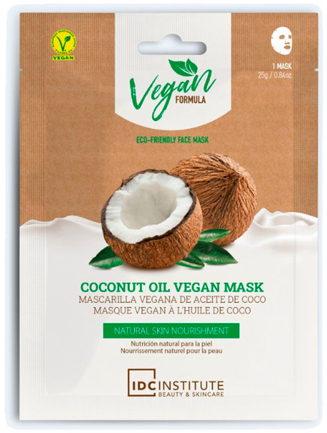 Маска для обличчя Idc Institute Eco-Friendly Face Mask Vegan Coconut Oil 25 г (8436591922186) - зображення 1