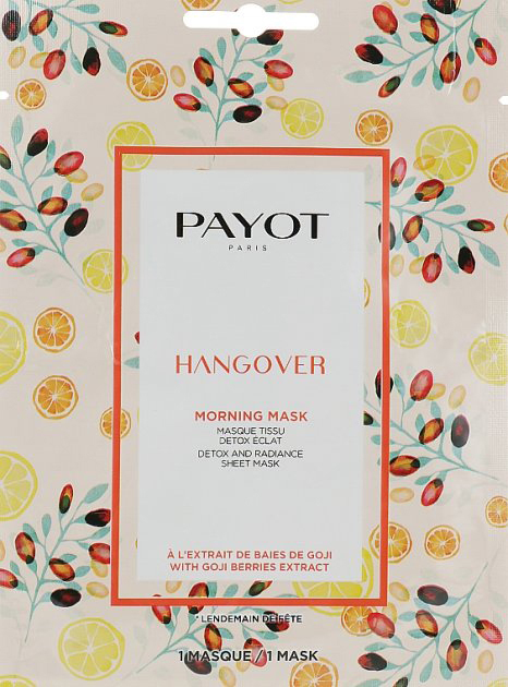 Тканинна маска для обличчя Payot Hangover Detox And Radiance Sheet Mask 15 x 19 мл (3390150575198) - зображення 1