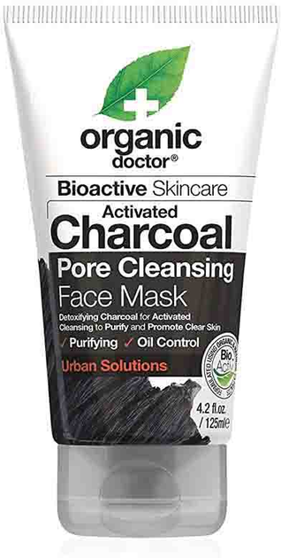 Żelowa maska do twarzy Dr. Organic Bioactive Skincare Activated Charcoal Pore Cleansing Face Mask 125 ml (5060391844190) - obraz 1