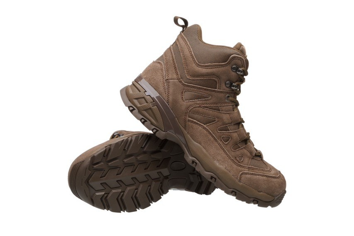 Мужские высокие ботинки Mil-Tec Squad Boots 5 brown демисезонные на шнуровке для туризма и походов полевые из натуральной замши усиленый носок и пятка 40 - изображение 1