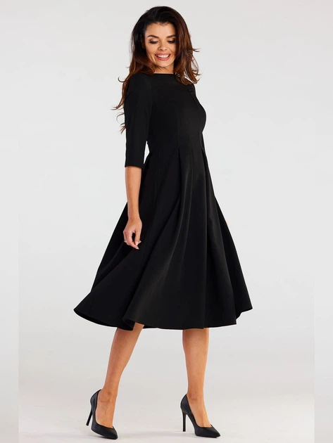 Sukienka trapezowa damska Awama A159 106669 L Czarna (5902360595316) - obraz 3