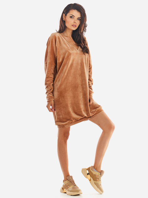Плаття жіноче Awama A378 212903 One Size Бежеве (5902360548565) - зображення 4