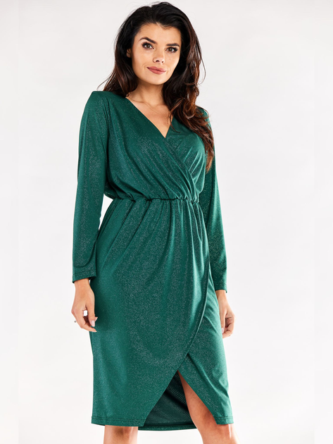 Плаття жіноче Awama A548 1259696 XL Темно-зелене (5902360574106) - зображення 1
