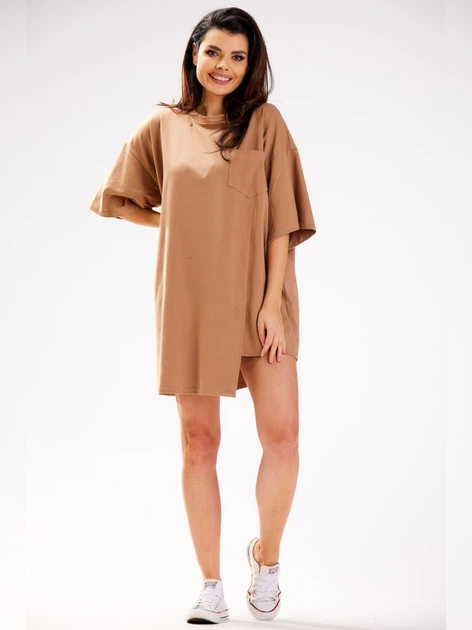 Плаття жіноче Infinite You M252 1424461 One Size Бежеве (5902360558311) - зображення 5