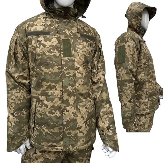 Тактичний зимовий армійський бушлат піксель ММ-14, зимова військова куртка 42/3 - зображення 1