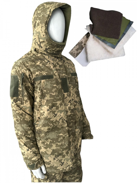 Тактична зимова армійська куртка, бушлат піксель ММ-14 50/4 - зображення 1