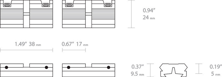 Адаптер раздельный Hawke Adaptor Base 11 мм - Weaver - изображение 2