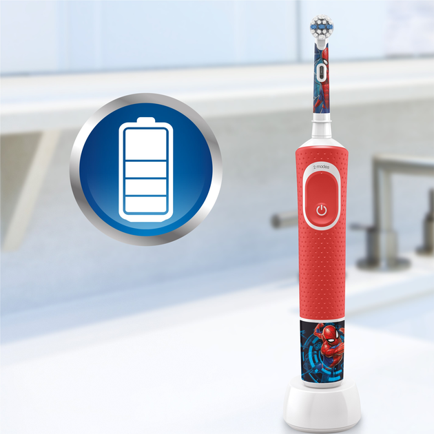 Szczoteczka elektryczna do zębów Oral-B Braun D100 Kids "Spider-Man" (4210201387503) - obraz 5