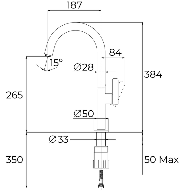 Змішувач кухонний Teka - OVAL 915 116030063 - зображення 2