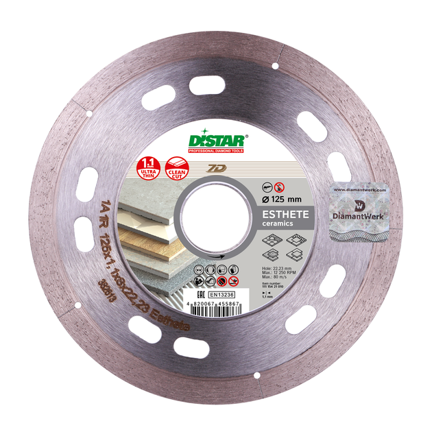 Круг алмазный отрезной Distar 1A1R 125x1,1x8x22,23 Esthete (11115421010) - Фото 1 Круг алмазный отрезной Distar 1A1R 125x1,1x8x22,23 Esthete (11115421010) - изображение 1