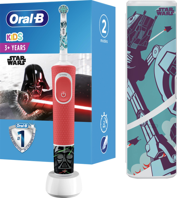 Електрична зубна щітка Oral-B Braun D100 Kids "Зоряні Війни" з футляром (4210201309697) - зображення 1