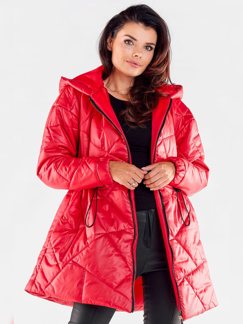 Куртка демісезонна з капюшоном жіноча Awama A541 1220779 L-XL Red (5902360566972) - зображення 2