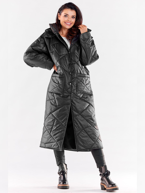 Куртка демісезонна з капюшоном жіноча Awama A541 1220781 L-XL Black (5902360567016) - зображення 1