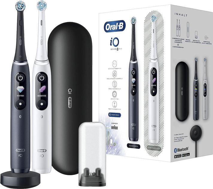 Набір електричних щіток Oral-B (iO8 Duo Black Onyx/White) - зображення 12