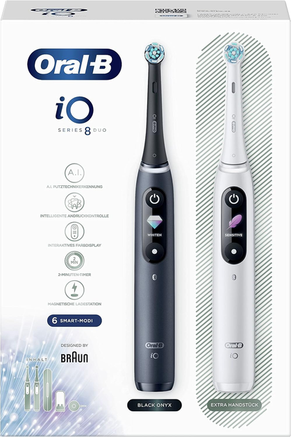 Набір електричних щіток Oral-B (iO8 Duo Black Onyx/White) - зображення 14