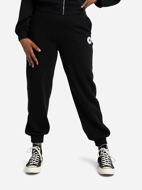 Акція на Спортивні штани теплі жіночі Converse Retro Chuck Pant Black 10025889-001 M Чорні від Rozetka
