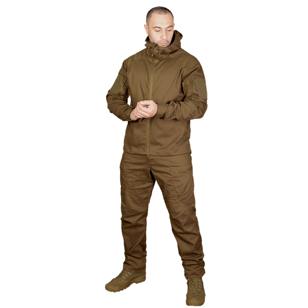 Чоловічий міцний Костюм Куртка з капюшоном + Штани / Польова форма CamoTec Stalker Canvas 3.0 койот розмір S - зображення 2
