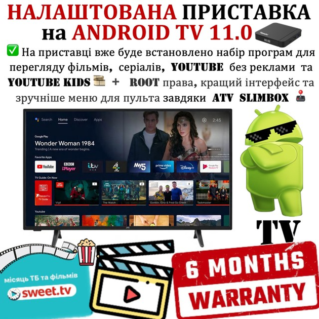 Налаштована Смарт ТВ Приставка Tanix W2 2/16GB ANDROID TV 11.0 (ATV ...