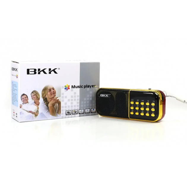 Радиоприёмник BKK B837 Радио с FM USB MicroSD колонка на аккумуляторе 18650 - изображение 5