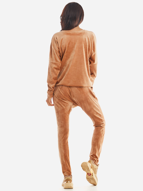 Bluza damska bez kaptura welurowa Awama A376 212895 One Size Beżowa (5902360551336) - obraz 7
