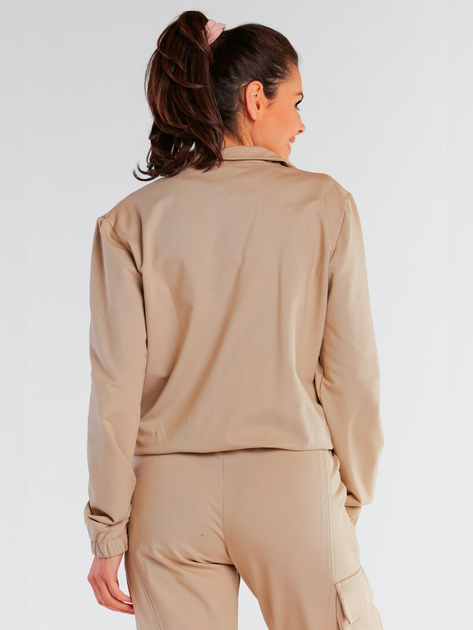 Bluza damska rozpinana streetwear z kapturem Infinite You M246 1104134 L-XL Beżowa (5902360555228) - obraz 2