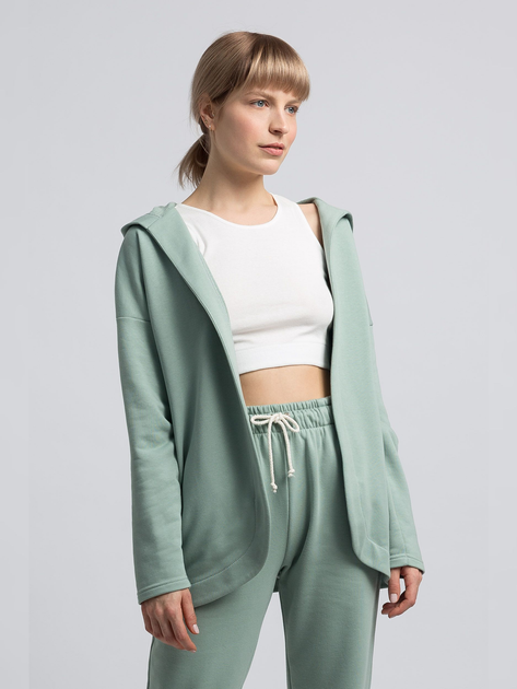 Bluza damska rozpinana streetwear z nadrukiem na plecach LaLupa LA058 1104302 L Miętowa (5903887628815) - obraz 1