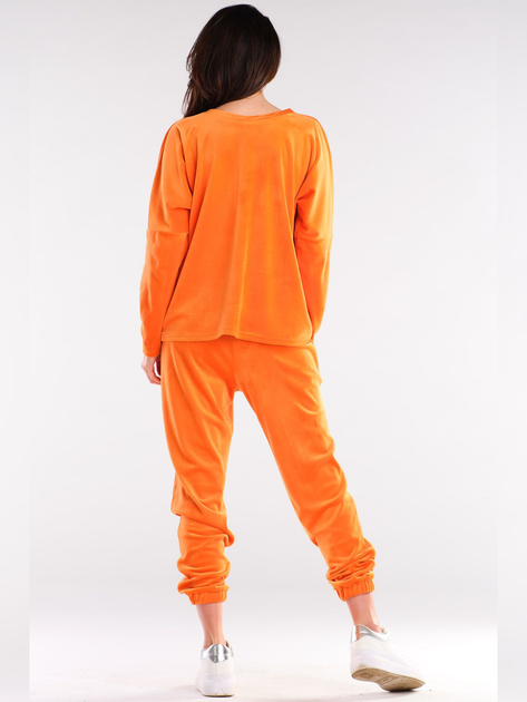 Bluza damska bez kaptura welurowa Awama A417 1132567 One Size Pomarańczowa (5902360554825) - obraz 7