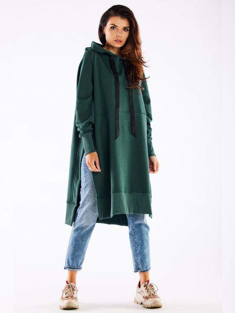 Bluza damska z kapturem oversize Infinite You M279 1220629 One Size Zielony (5902360561380) - obraz 3