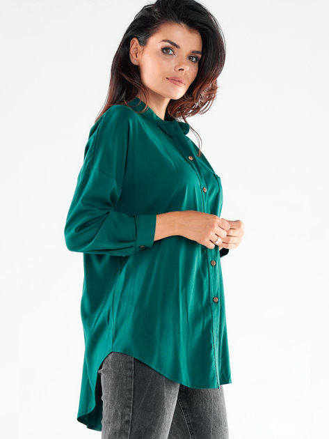 Сорочка жіноча Awama A525 1220734 L-XL Темно-зелена (5902360562981) - зображення 2