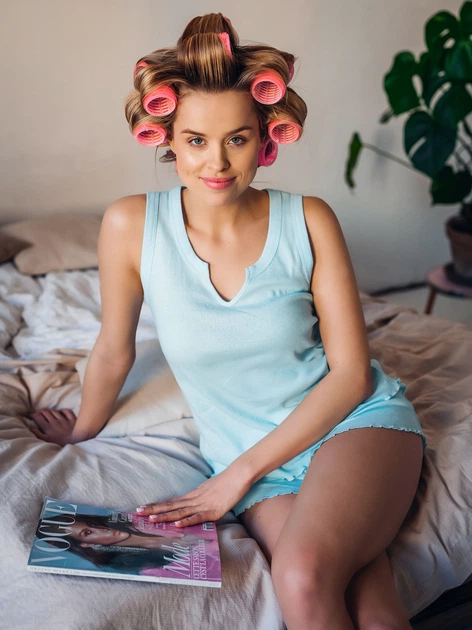 Піжамна майка жіноча LaLupa LA100 1148258 M Синя (5903887670098) - зображення 6