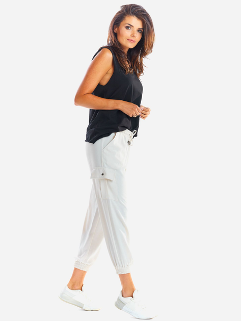 Spodnie dresowe damskie joggery Awama A293 106784 S Beżowe (5902360539730) - obraz 5