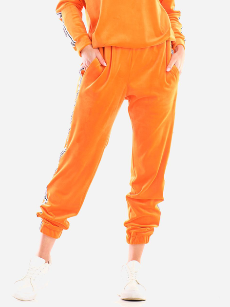 Spodnie dresowe damskie Awama A409 1132534 S/M Pomarańczowe (5902360552111) - obraz 1