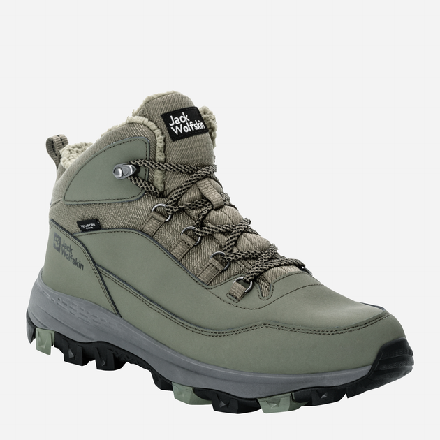 Zimowe buty trekkingowe męskie niskie Jack Wolfskin Everquest Texapore Mid M 4053611-4550 42 (8UK) 25.9 cm Oliwkowe (4064993836554) - obraz 2