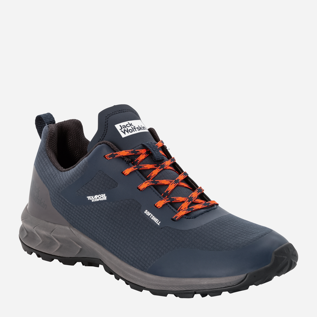 Чоловічі кросівки для треккінгу Jack Wolfskin Woodland Shell Texapore Low M 4054041-1010 40.5 (7UK) 25 см Темно-сині (4064993491470) - зображення 2