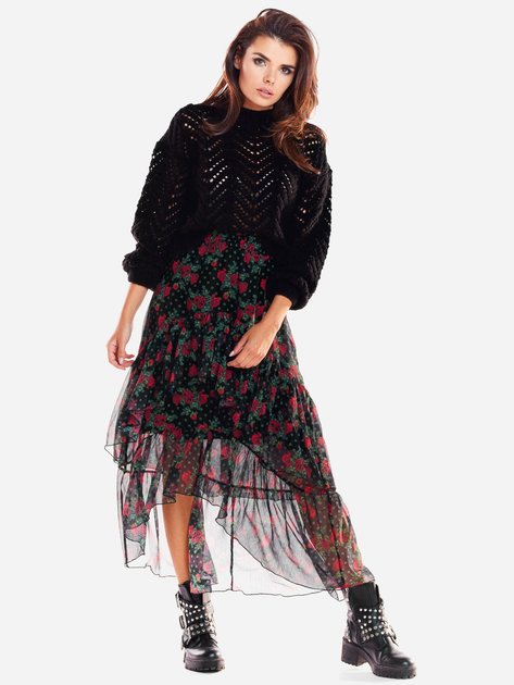 Spódnica z falbanami damska midi Awama A331 106898 L/XL Wielokolorowa (5902360545267) - obraz 6