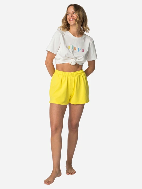 Szorty piżamowe damskie LaLupa LA110 1223045 XL Żółte (5903887675932) - obraz 3
