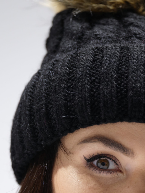 Czapka damska beanie Awama A480 1220702 One Size Czarna (5902360565050) - obraz 4