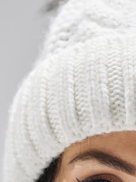 Шапка-біні жіноча Awama A480 1220705 One Size Біла (5902360575776) - зображення 4