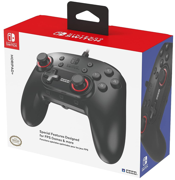 Дротовий геймпад Hori Horipad+ для Nintendo Switch Black (810050910613) - зображення 6