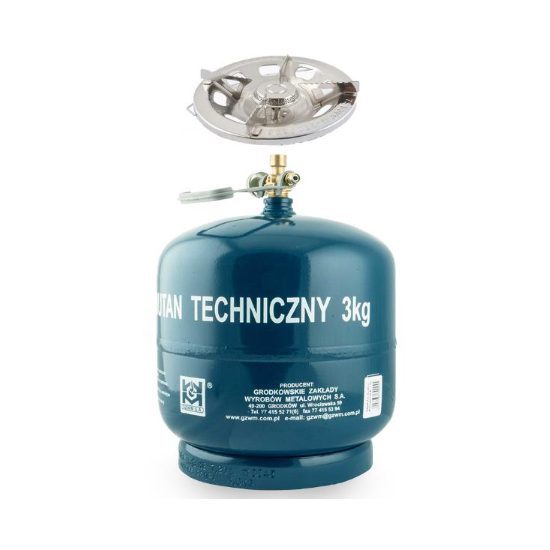 Набір газовий балон металевий GZWM BT-3 із газовим пальником Orgaz Stove K-630 для активного відпочинку 7.2л (NC00230) - Фото 1 Набір газовий балон металевий GZWM BT-3 із газовим пальником Orgaz Stove K-630 для активного відпочинку 7.2л (NC00230) - зображення 1