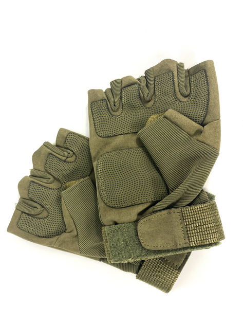 Перчатки тактические военные с открытыми пальцами, безпальные перчатки ( 153.03.046…ХL.HAK) - изображение 1