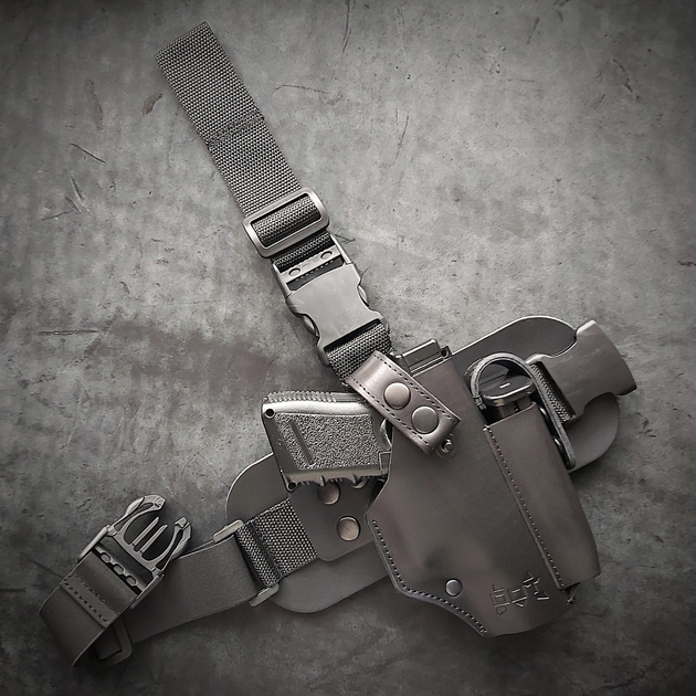 Кобура для Glock 19 набедренная чёрная (GL19004) - изображение 2