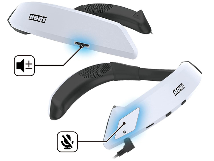 Ігрова гарнітура Hori 3D Surround Gaming Neckset Black/White (810050910378) - зображення 4