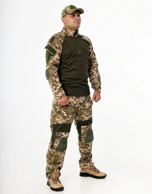 Военная тактическая форма Пиксель с наколенниками, летняя военная форма ЗСУ рип стоп, летний армейский костюм ВСУ 54 - изображение 1