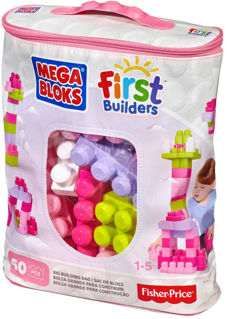 Конструктор Mega Bloks First Builders 60 дет Розовый (DCH54) – фото ...