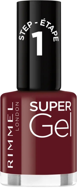 Lakier do paznokci Rimmel London Super Gel Nail Polish 69 Wild Cherry 12 ml (3616301245810) - obraz 1