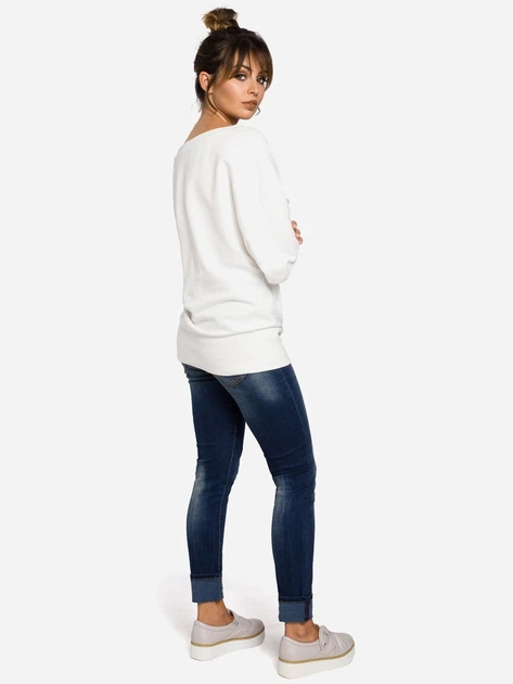 Bluza damska bez kaptura BeWear B048 86931 S-M Ecru (5902041193060) - obraz 4