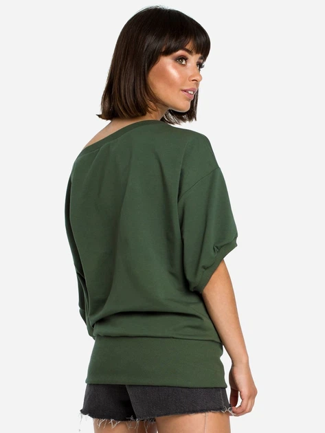 Bluza damska bez kaptura BeWear B079 87053 2XL-3XL Zielona (5903068415876) - obraz 2