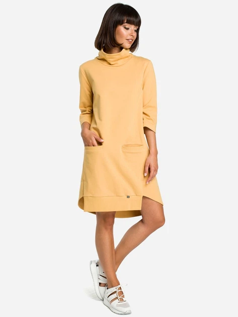 Sukienka tunika damska BeWear B089 87095 M Żółta (5903068418068) - obraz 3