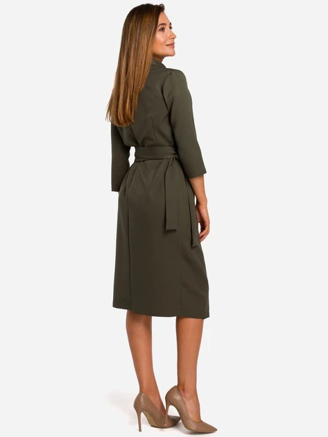 Sukienka trapezowa damska Stylove S175 91096 M Khaki (5903068444517) - obraz 2
